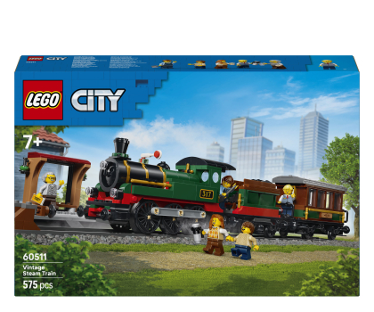 Klocki LEGO® LEGO CITY 60511 Retro pociąg z lokomotywą parową